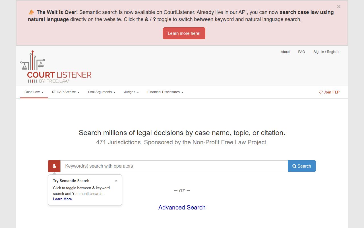 CourtListener free federal court records database for Middlesex County cases