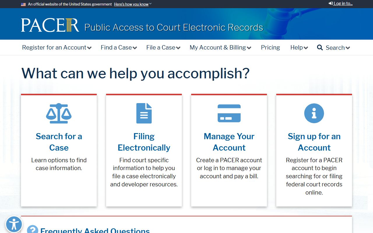 PACER federal court records access for Middlesex County federal cases