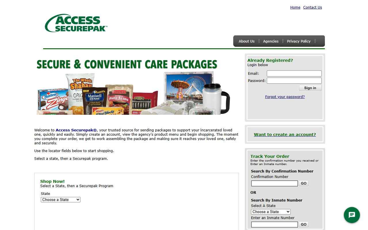 Funds and SecurePak ordering vendor for Middlesex County jail inmate accounts