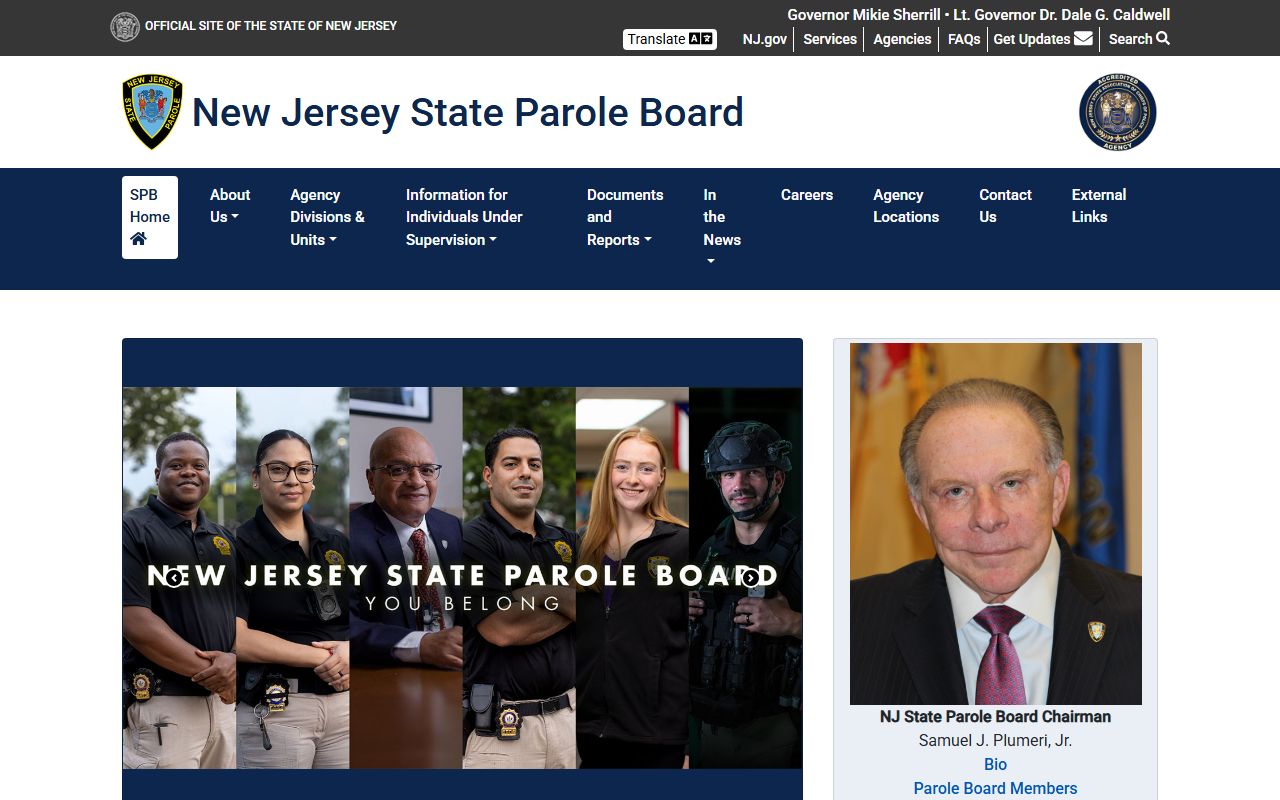 New Jersey State Parole Board offender and public information for Middlesex County